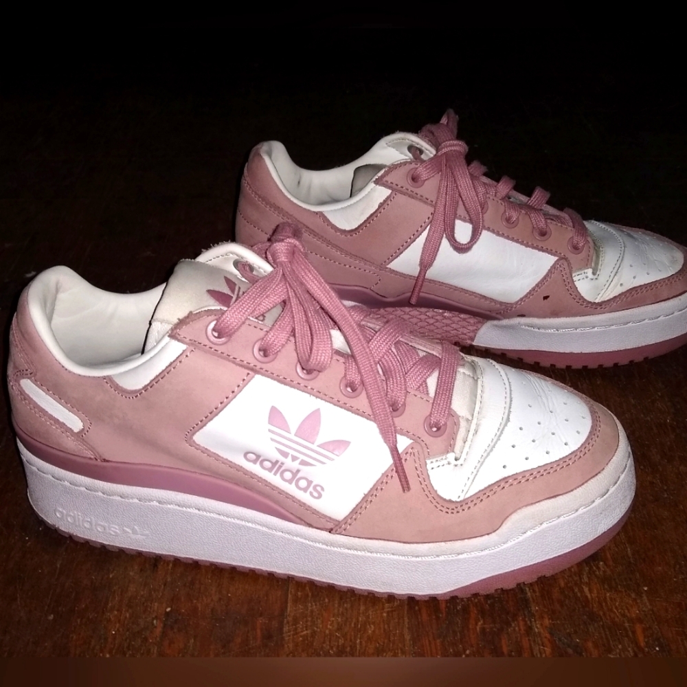 Adidas Forum Bold Magmau Mauve White Rose Pink Platform Sneakers Shoes Women 8.5